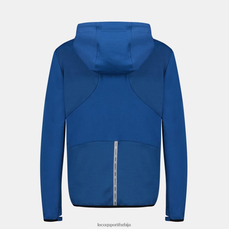 Жене Le Coq Sportif дуксерица са капуљачом и плавим патентним затварачем одећу LVZN2D315
