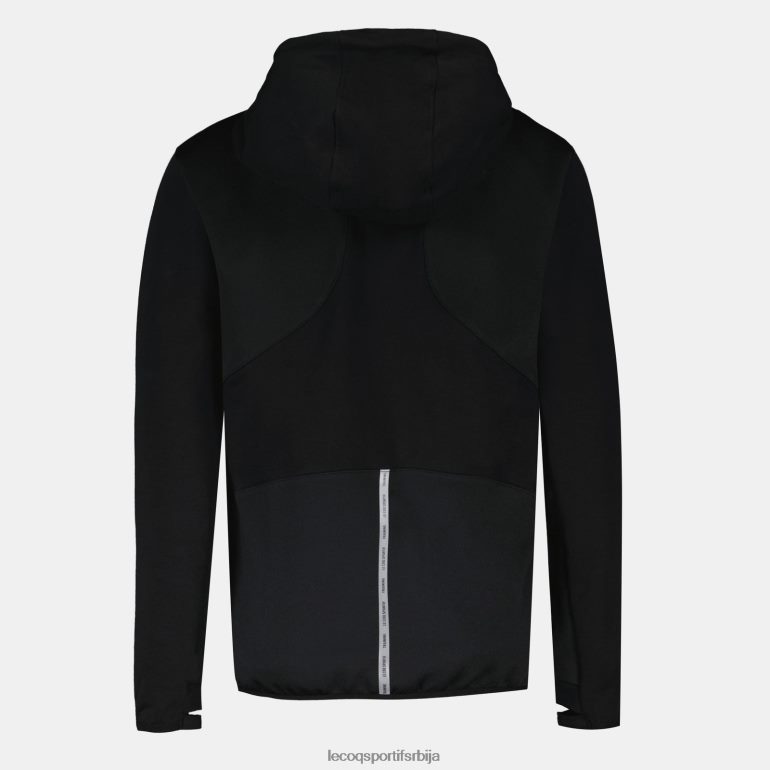Жене Le Coq Sportif дуксерица са капуљачом и црним патентним затварачем одећу LVZN2D316