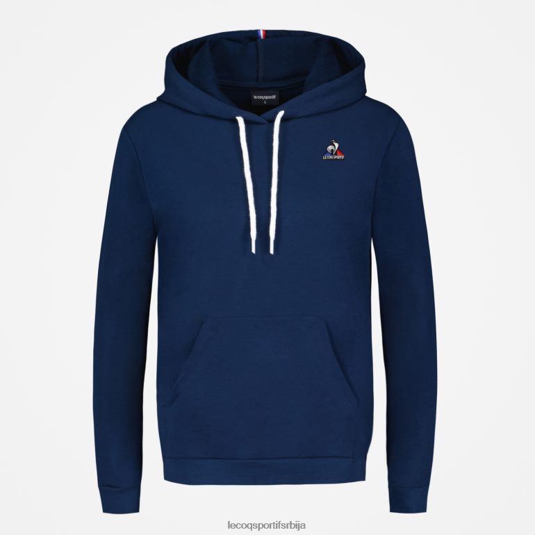 Жене Le Coq Sportif дуксерица са капуљачом плава одећу LVZN2D317