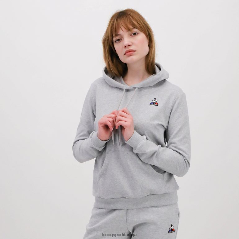 Жене Le Coq Sportif дуксерица с капуљачом сива одећу LVZN2D320