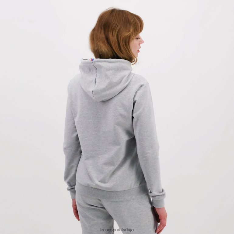Жене Le Coq Sportif дуксерица с капуљачом сива одећу LVZN2D320
