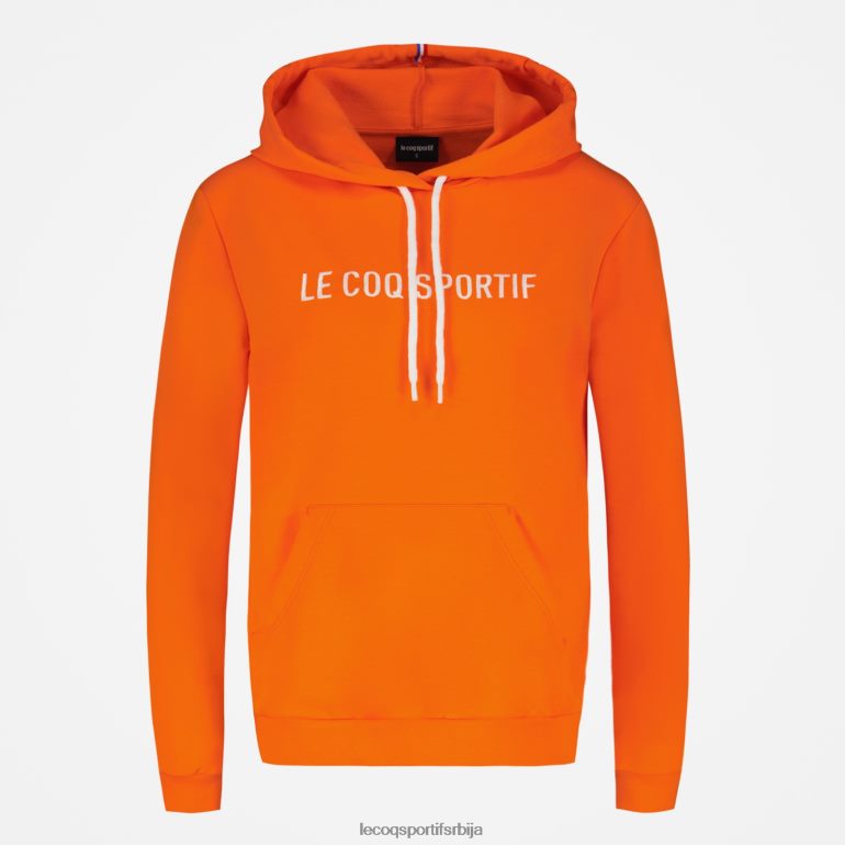 Жене Le Coq Sportif дуксерица са капуљачом наранџаста одећу LVZN2D592