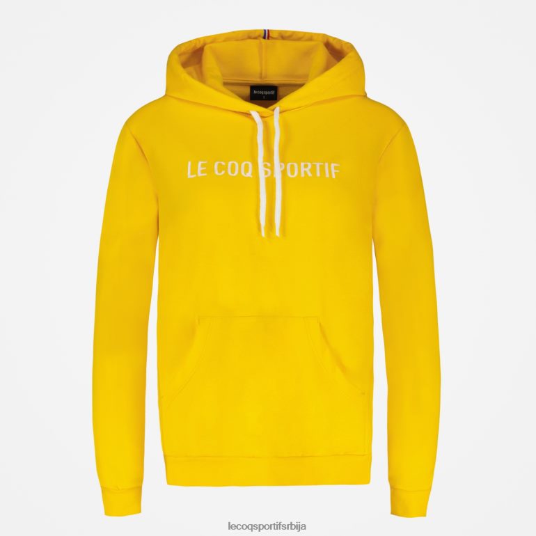 Жене Le Coq Sportif дуксерица са капуљачом жута одећу LVZN2D598