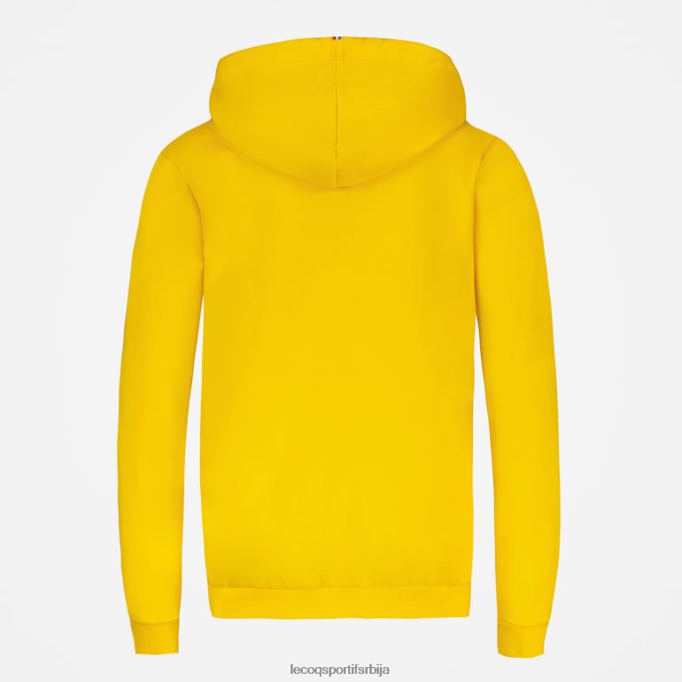 Жене Le Coq Sportif дуксерица са капуљачом жута одећу LVZN2D598
