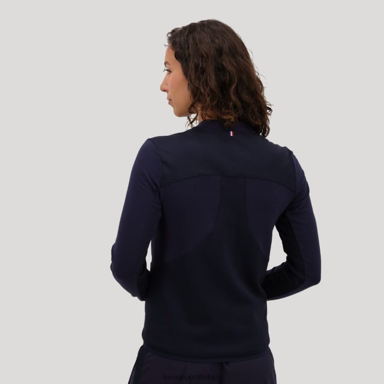 Жене Le Coq Sportif дуксерица плава са патентним затварачем одећу LVZN2D607