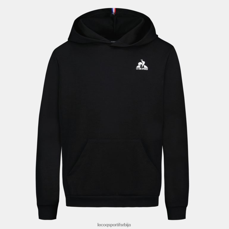 деца Le Coq Sportif дуксерица са капуљачом црна одећу LVZN2D399