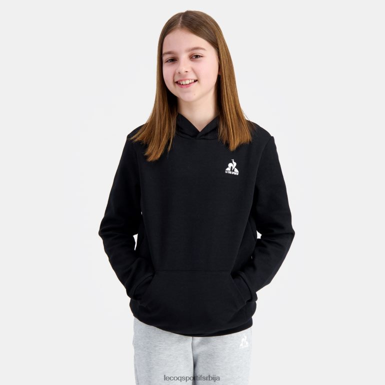 деца Le Coq Sportif дуксерица са капуљачом црна одећу LVZN2D399