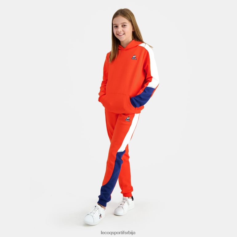 деца Le Coq Sportif дуксерица са капуљачом наранџаста одећу LVZN2D643