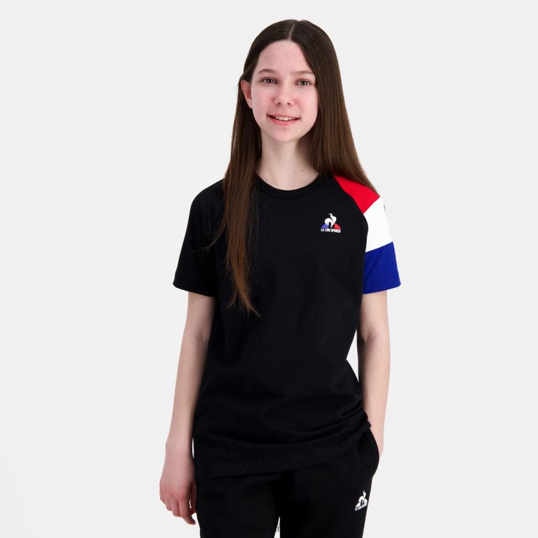 деца Le Coq Sportif мајица црна одећу LVZN2D377