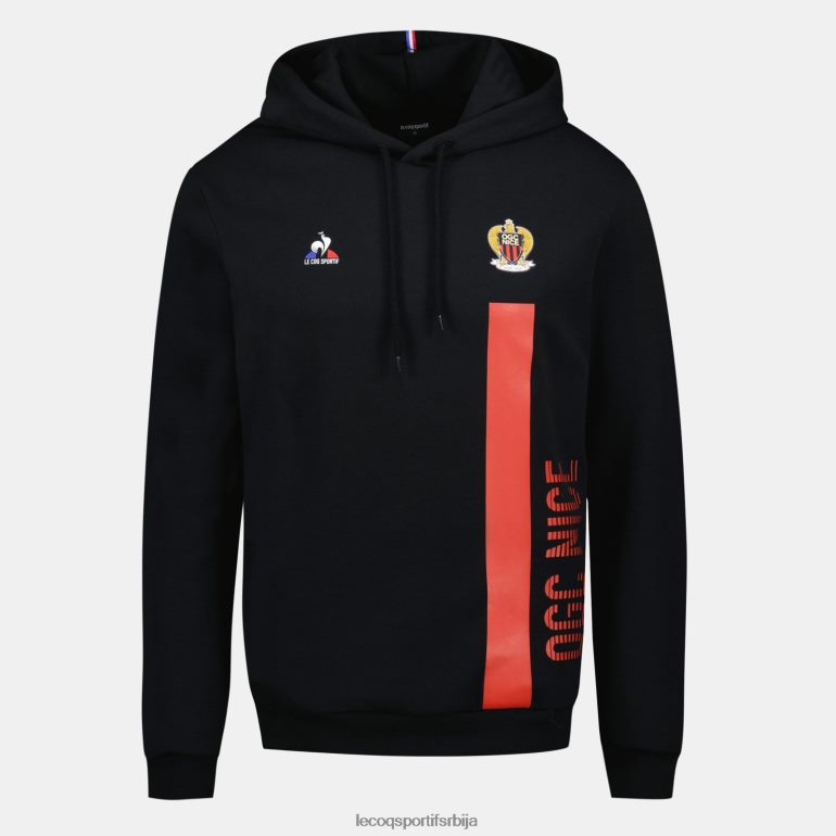 мушкарци Le Coq Sportif дуксерица са капуљачом црна одећу LVZN2D15