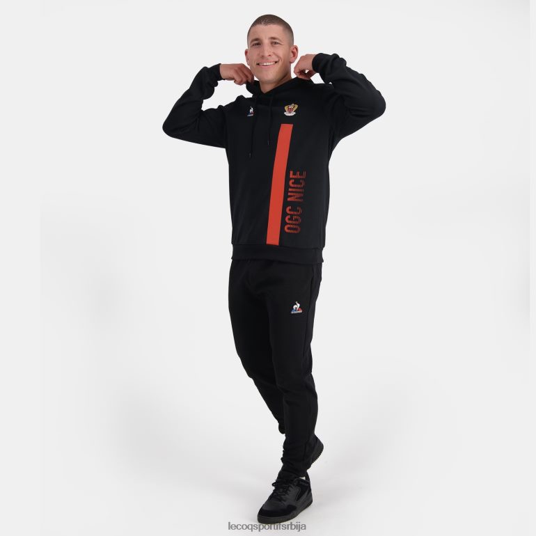 мушкарци Le Coq Sportif дуксерица са капуљачом црна одећу LVZN2D15