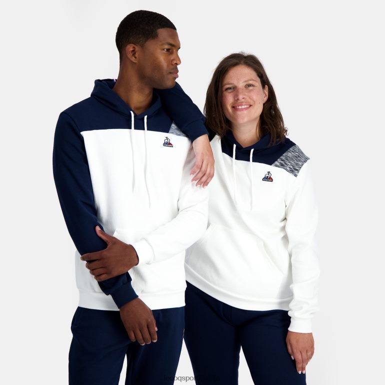 мушкарци Le Coq Sportif дуксерица са капуљачом бела одећу LVZN2D20