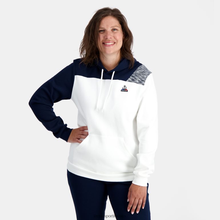 мушкарци Le Coq Sportif дуксерица са капуљачом бела одећу LVZN2D20