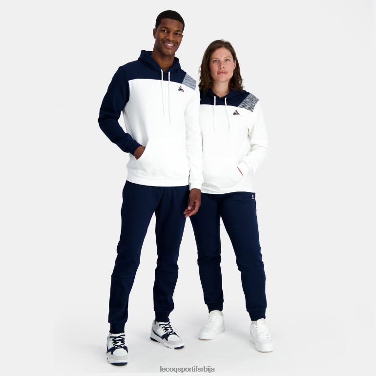 мушкарци Le Coq Sportif дуксерица са капуљачом бела одећу LVZN2D20