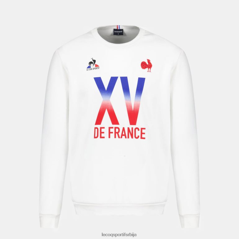 мушкарци Le Coq Sportif дуксерица - кв де франце бела одећу LVZN2D26