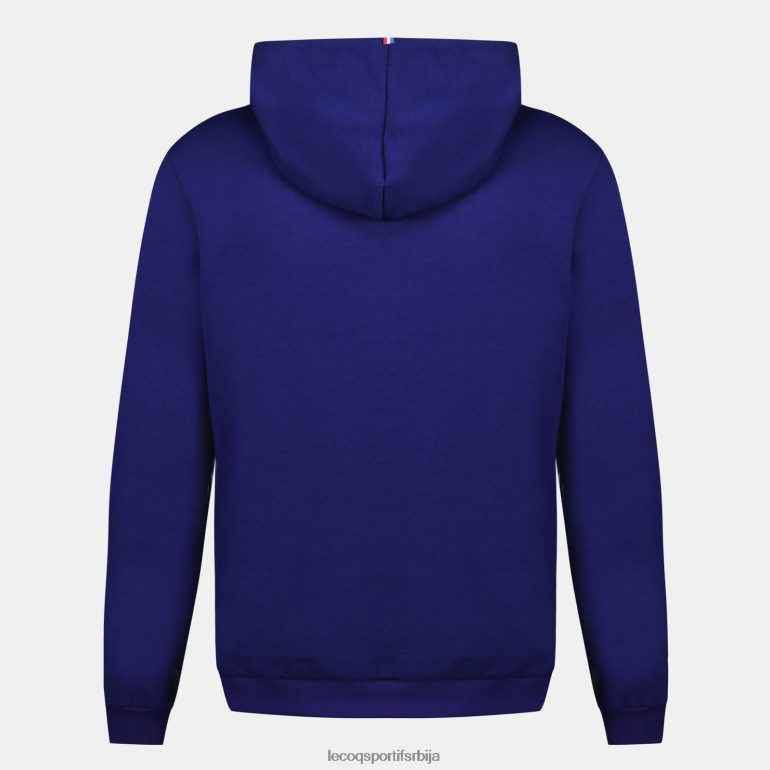 мушкарци Le Coq Sportif Дукс са капуљачом и патент затварачем - француска рагби плава одећу LVZN2D28