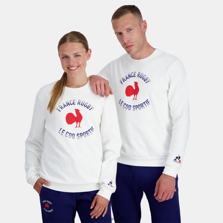 мушкарци Le Coq Sportif дукс - француска рагби бела одећу LVZN2D3