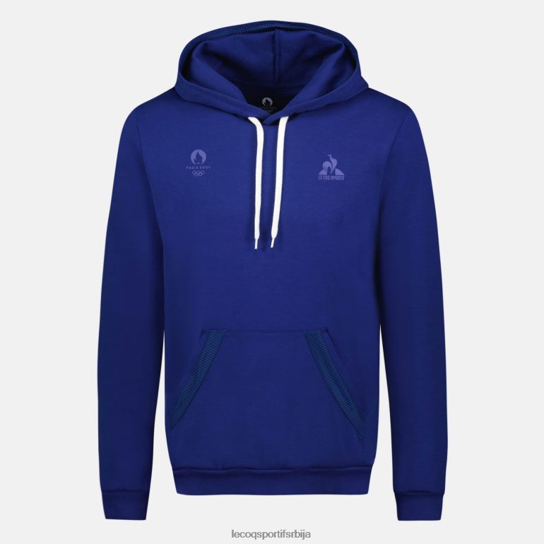мушкарци Le Coq Sportif дуксерица са капуљачом плава одећу LVZN2D31