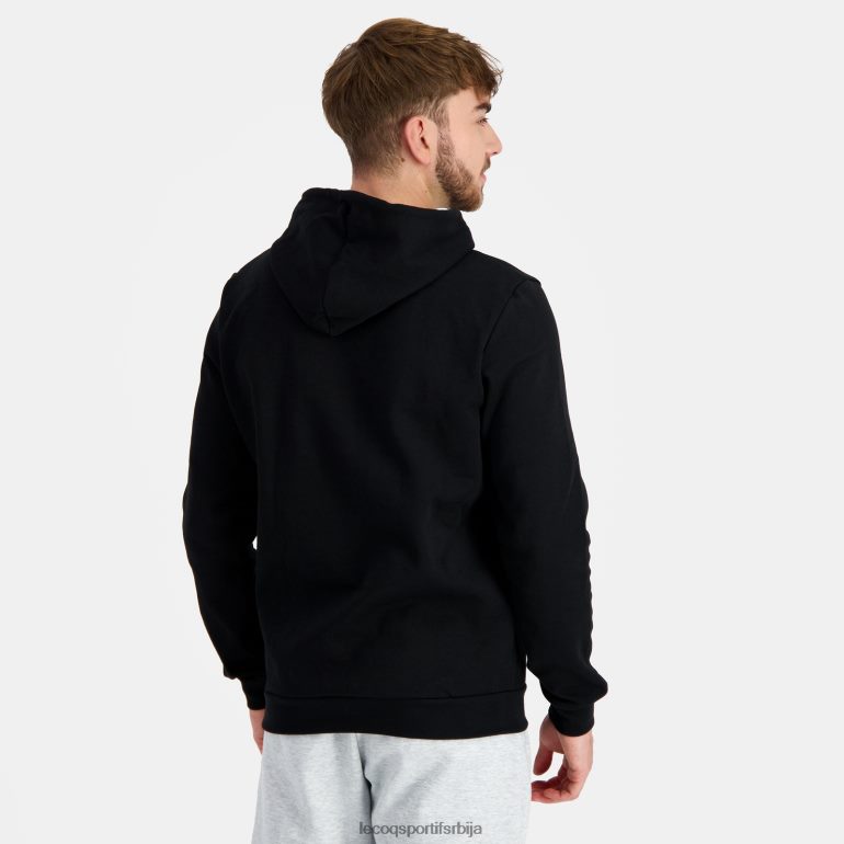 мушкарци Le Coq Sportif дуксерица са капуљачом црна одећу LVZN2D39