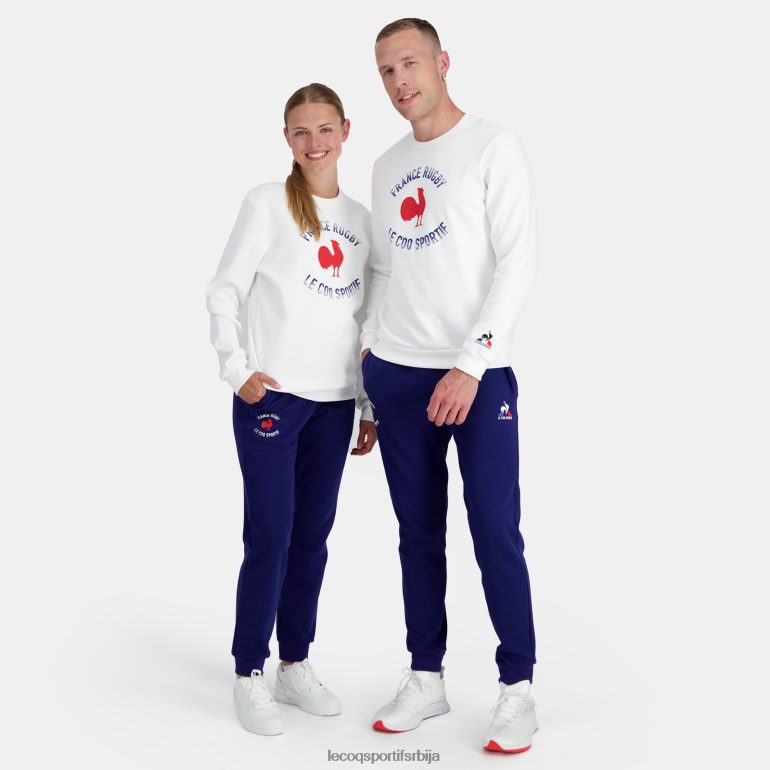 мушкарци Le Coq Sportif дукс - француска рагби бела одећу LVZN2D3