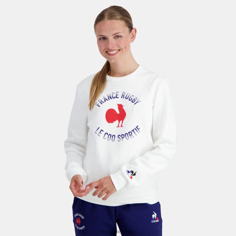 мушкарци Le Coq Sportif дукс - француска рагби бела одећу LVZN2D3