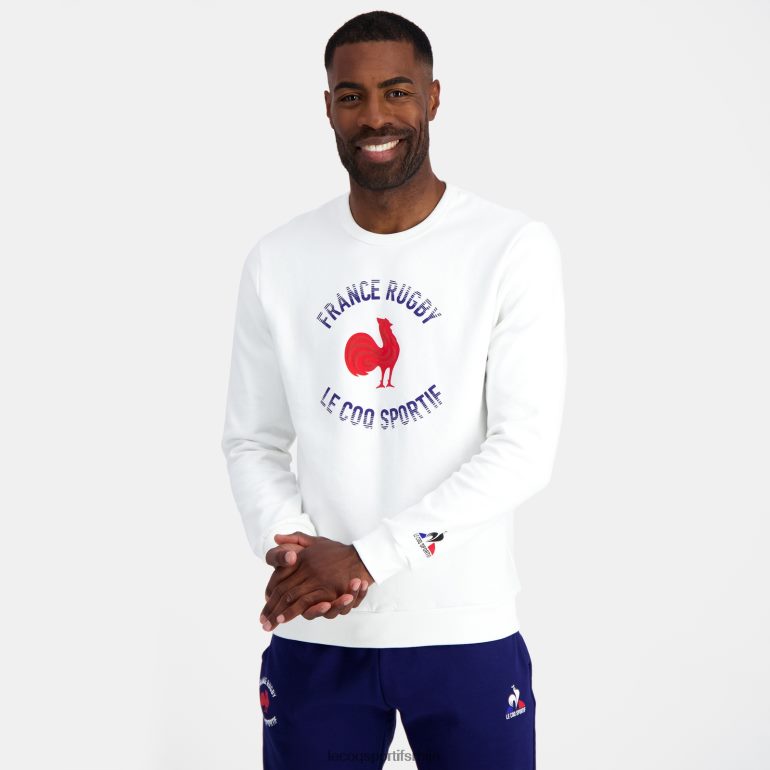 мушкарци Le Coq Sportif дукс - француска рагби бела одећу LVZN2D3