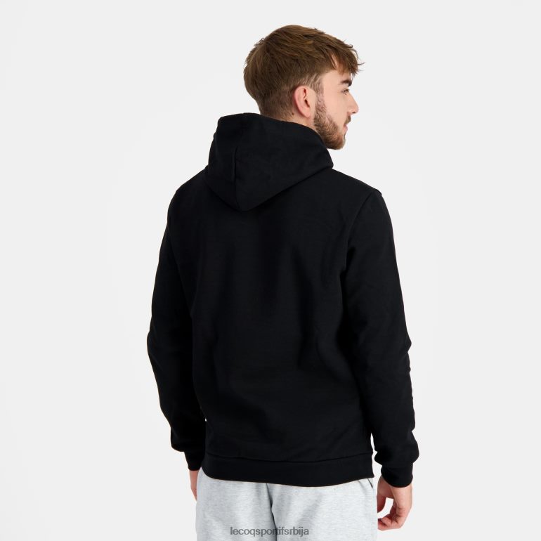мушкарци Le Coq Sportif дуксерица са капуљачом црна одећу LVZN2D41