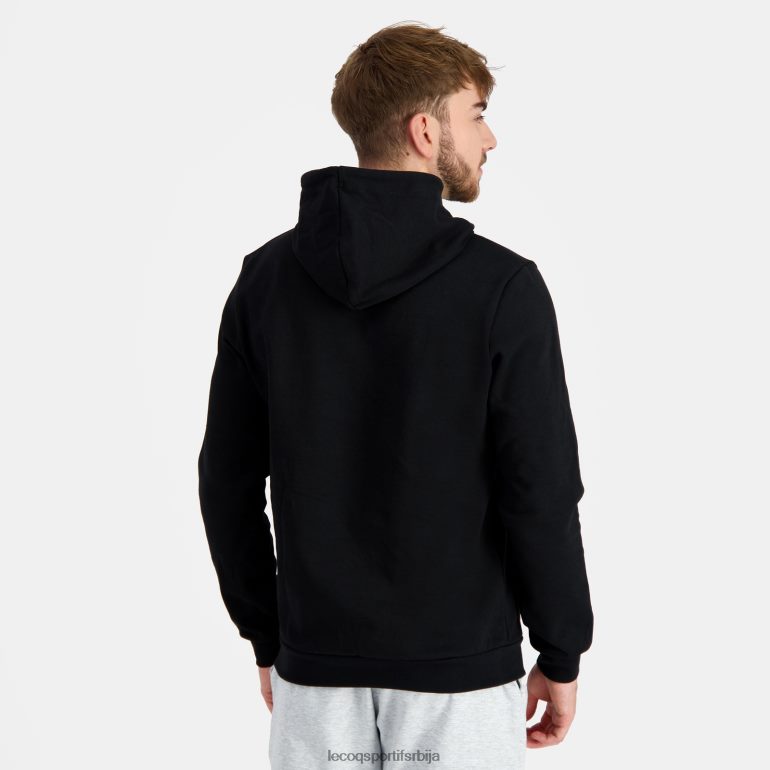 мушкарци Le Coq Sportif дуксерица са капуљачом црна одећу LVZN2D42