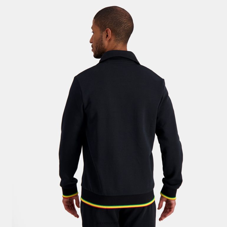 мушкарци Le Coq Sportif дуксерица црна са патентним затварачем одећу LVZN2D432