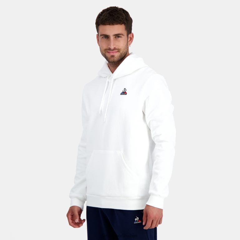 мушкарци Le Coq Sportif дуксерица са капуљачом бела одећу LVZN2D441