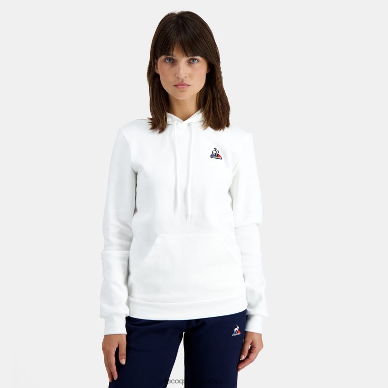 мушкарци Le Coq Sportif дуксерица са капуљачом бела одећу LVZN2D441