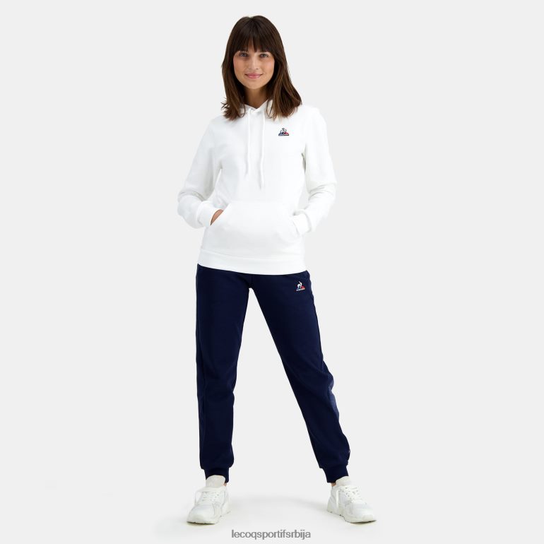 мушкарци Le Coq Sportif дуксерица са капуљачом бела одећу LVZN2D441