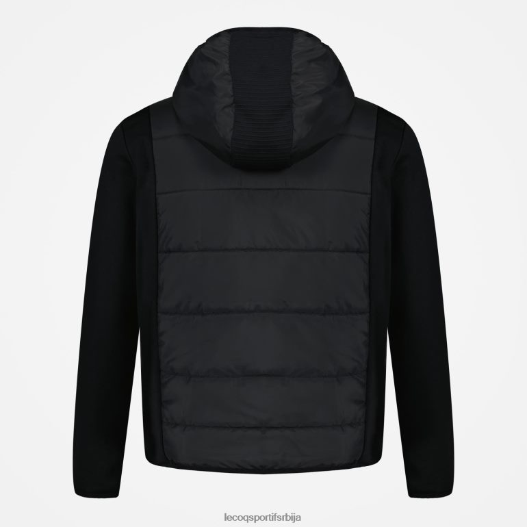 мушкарци Le Coq Sportif дуксерица са капуљачом и црним патентним затварачем одећу LVZN2D450