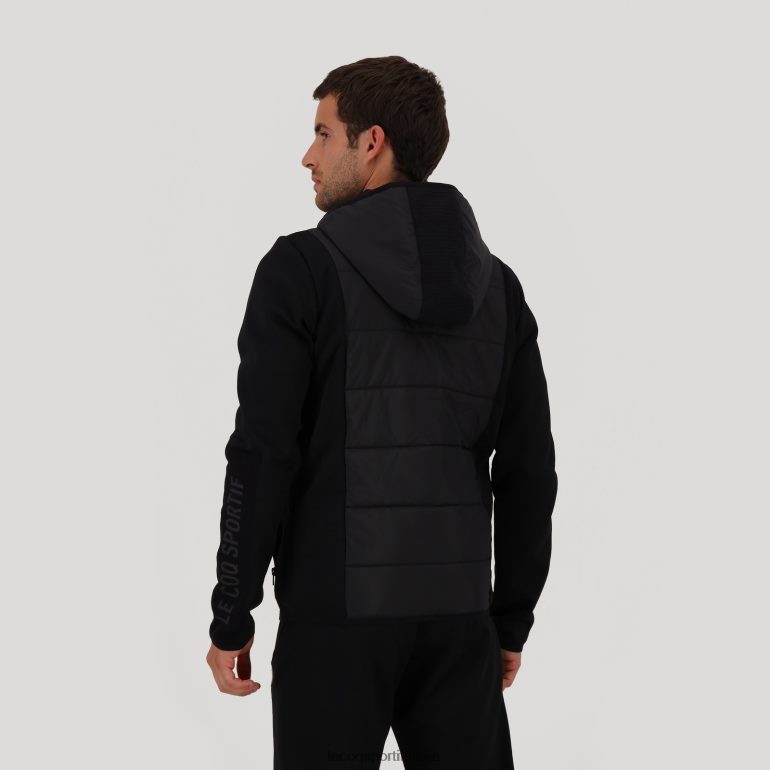 мушкарци Le Coq Sportif дуксерица са капуљачом и црним патентним затварачем одећу LVZN2D450