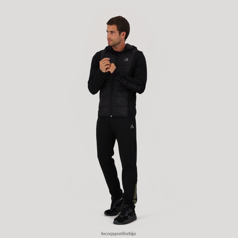 мушкарци Le Coq Sportif дуксерица са капуљачом и црним патентним затварачем одећу LVZN2D450
