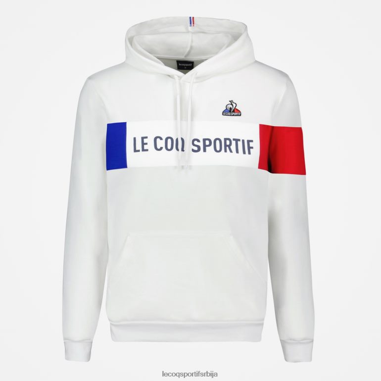 мушкарци Le Coq Sportif дуксерица са капуљачом бела одећу LVZN2D454
