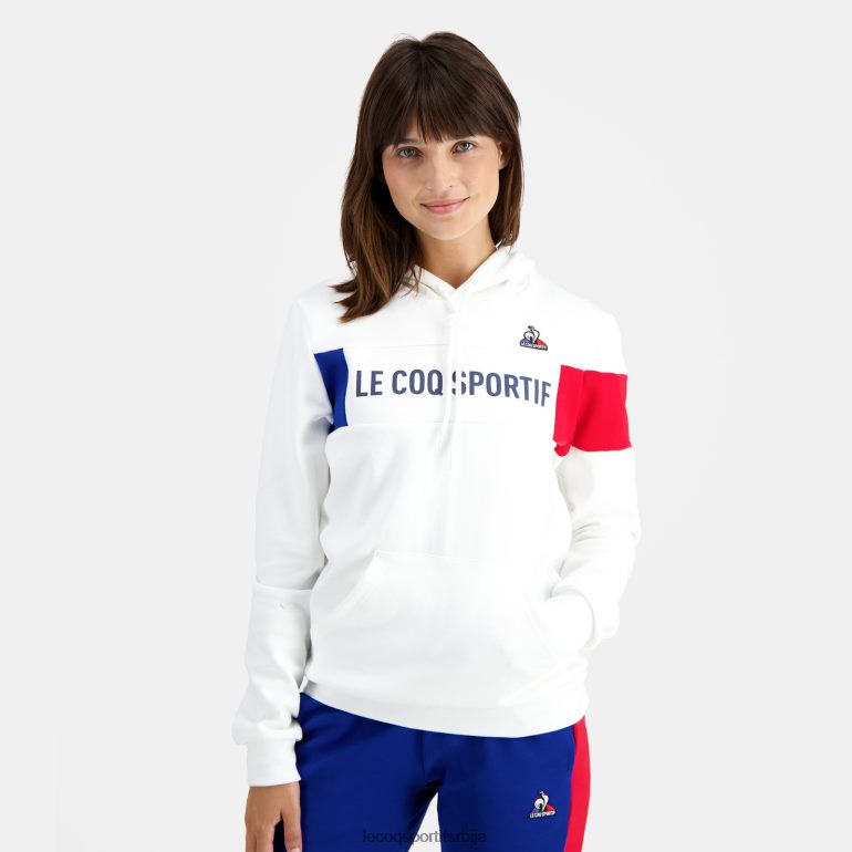 мушкарци Le Coq Sportif дуксерица са капуљачом бела одећу LVZN2D454