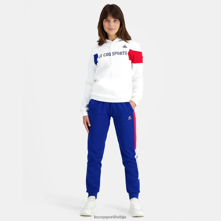 мушкарци Le Coq Sportif дуксерица са капуљачом бела одећу LVZN2D454