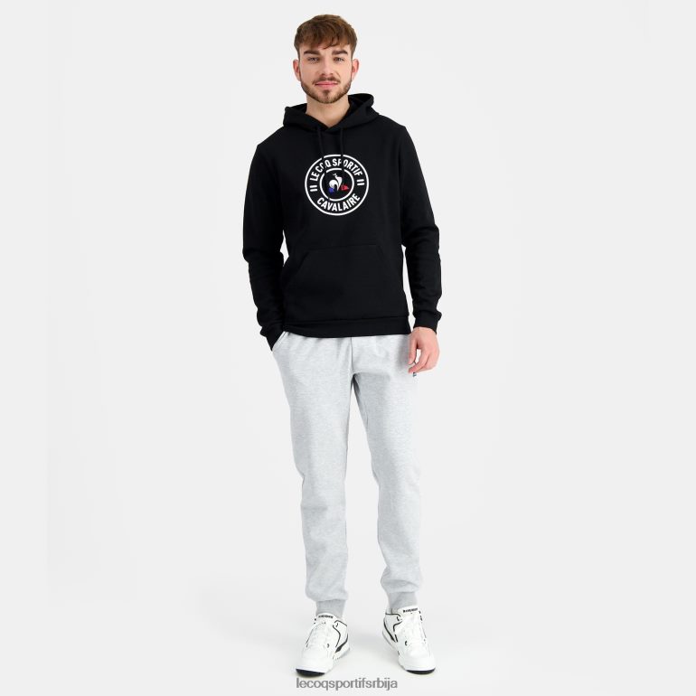 мушкарци Le Coq Sportif дуксерица са капуљачом црна одећу LVZN2D45