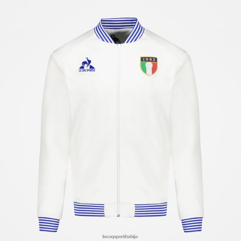 мушкарци Le Coq Sportif дуксерица са патентним затварачем бела одећу LVZN2D472