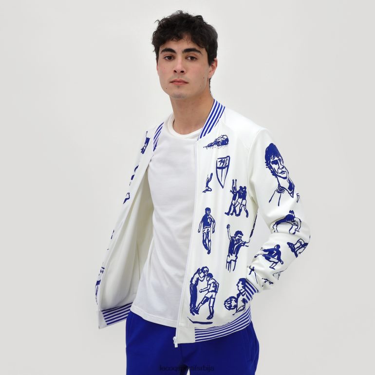 мушкарци Le Coq Sportif дуксерица са патентним затварачем бела одећу LVZN2D472