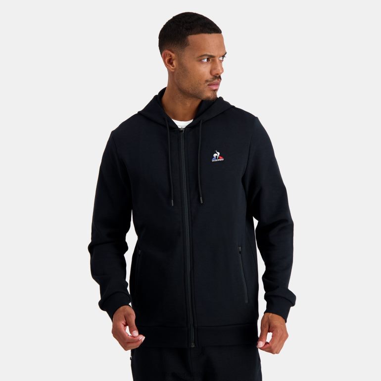 мушкарци Le Coq Sportif дуксерица са капуљачом и црним патентним затварачем одећу LVZN2D48