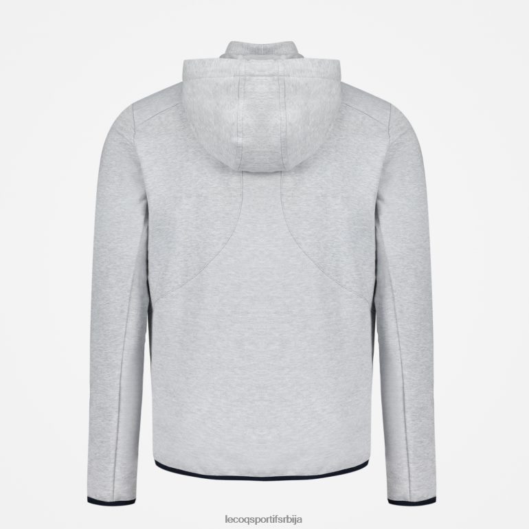 мушкарци Le Coq Sportif Дуксер са капуљачом и сивим патентним затварачем одећу LVZN2D485