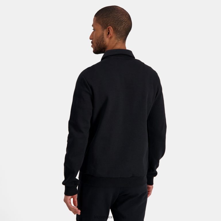 мушкарци Le Coq Sportif дуксерица црна са патентним затварачем одећу LVZN2D489