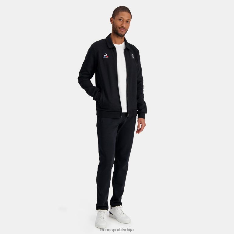 мушкарци Le Coq Sportif дуксерица црна са патентним затварачем одећу LVZN2D489