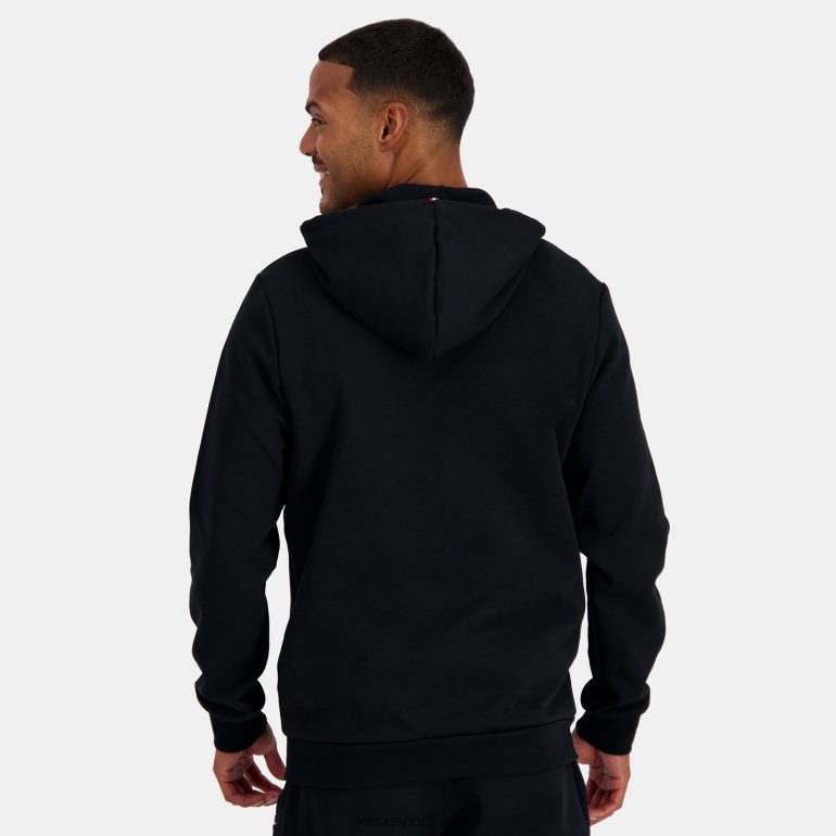 мушкарци Le Coq Sportif дуксерица са капуљачом и црним патентним затварачем одећу LVZN2D48