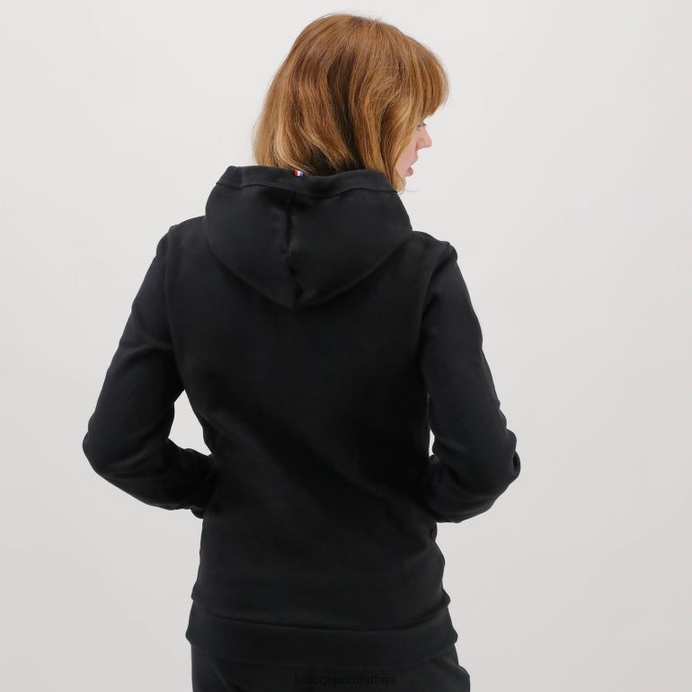 мушкарци Le Coq Sportif дуксерица са капуљачом црна одећу LVZN2D493