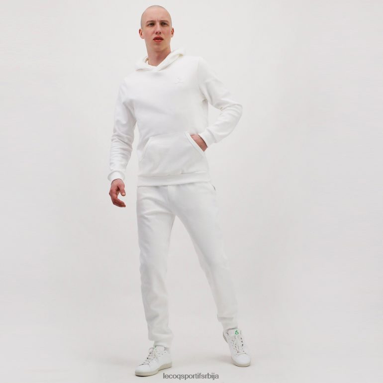 мушкарци Le Coq Sportif дуксерица са капуљачом бела одећу LVZN2D495