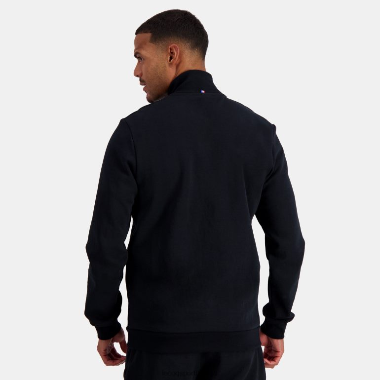 мушкарци Le Coq Sportif дуксерица црна са патентним затварачем одећу LVZN2D51