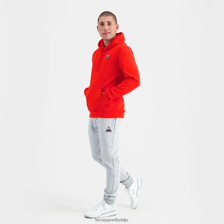 мушкарци Le Coq Sportif дуксерица са капуљачом црвена одећу LVZN2D53